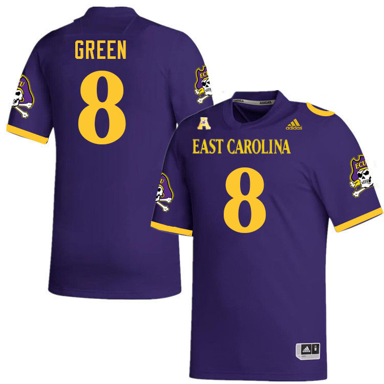 Men #8 Gerald Green ECU Pirates 2023 College Football Jerseys Stitched-Purple
